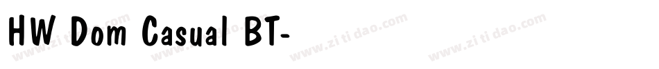 HW Dom Casual BT字体转换